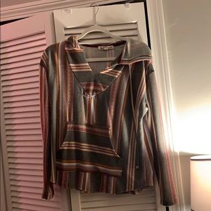 Pullover tribal print t-shirt hoodie